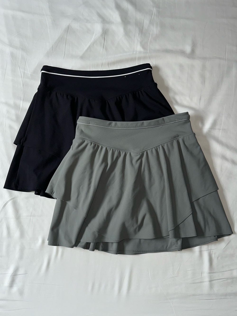 FLX Layered Skorts - Green and Black